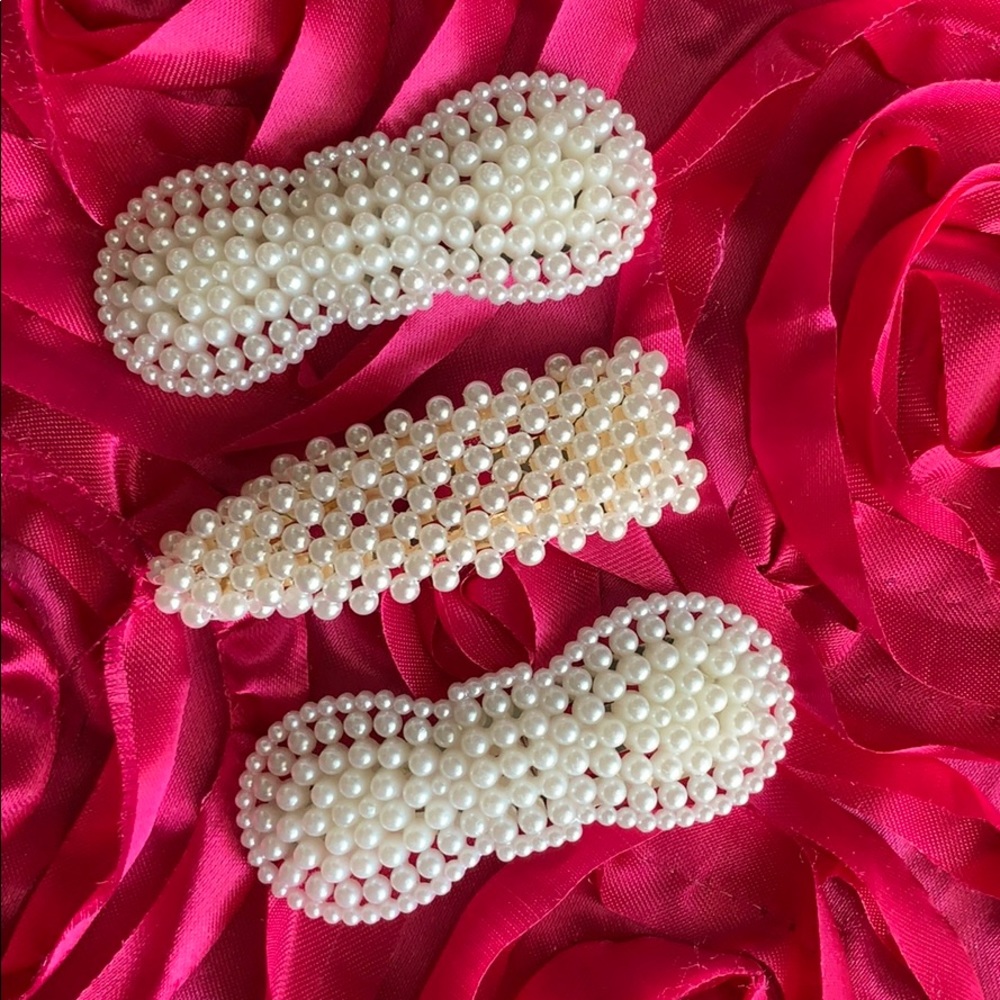 2019 NEW WHITE PEARL HAIR CLIPS